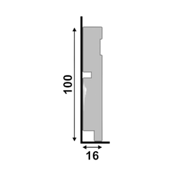 Rodape Poliest 10cm Frisado Cinza Titanium 457 Santa Luzia:cinza Titanium - 2