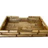 Bandeja Bambu Alça Embutida M 45 x 30 x 8 cms Bambu Palha - 1