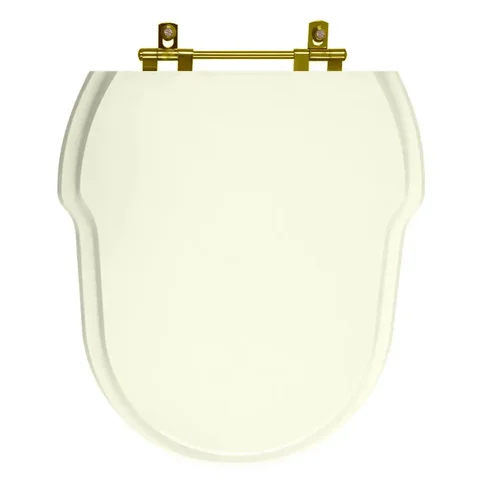 Assento Sanitário Hampton Biscuit para vaso Incepa Com Ferragem Dourada