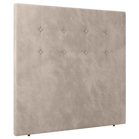 Cabeceira Cama Box Solteiro Luana 90cm Veludo Bege - Abmaza