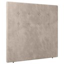 Ver imagem 1 de Cabeceira Cama Box Solteiro Luana 90cm Veludo Bege - Abmaza