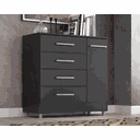 Ver imagem 2 de Armário Cômoda 4 Gavetas 1 Porta:onix