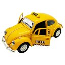 Ver imagem 3 de Super Carrinho Miniatura Metal Taxi Fusca Decoração Coleção Réplicas
