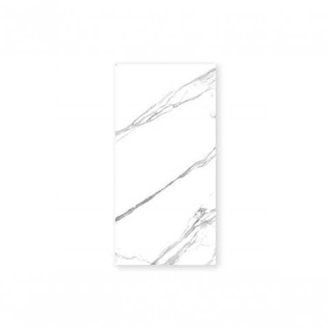 Porcelanato Esmaltado Polido Marmo Branco 80X160Cm