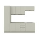 Ver imagem 2 de Cozinha Completa Fineze 10 Portas 2 Gavetas com Tampo 100% MDF Areia Hp - Henn