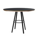 Ver imagem 2 de Mesa de Jantar Boston Glass Sala Cozinha Tampo Nozes Vidro Preto 1.10cm Aço Nivelador
