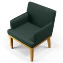 Ver imagem 3 de Poltrona Decorativa Sala de Estar e Recepção Vitória W01 Linho Verde - Mpozenato