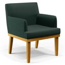 Ver imagem 1 de Poltrona Decorativa Sala de Estar e Recepção Vitória W01 Linho Verde - Mpozenato