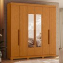 Ver imagem 2 de Guarda Roupa Casal Vinci 6 Portas Cinamomo com Espelho - Móveis Albatroz