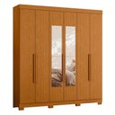 Ver imagem 1 de Guarda Roupa Casal Vinci 6 Portas Cinamomo com Espelho - Móveis Albatroz