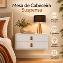 Ver imagem 3 de Kti Mesinha de Cabeceira Unic 60cm Suspenso Parede Quarto:Branco