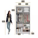 Ver imagem 2 de Guarda Roupa Milly 4 Portas 2 Gavetas Cor:branco