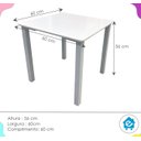 Ver imagem 4 de Mesa Infantil Branca com Cadeira Escolar Verde – Sala de Aula, Creche e Escola