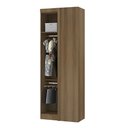 Ver imagem 2 de Guarda Roupa Dormitório Modulado Paris Módulo Canto Reto - Luciane 331:Avelã e Branco