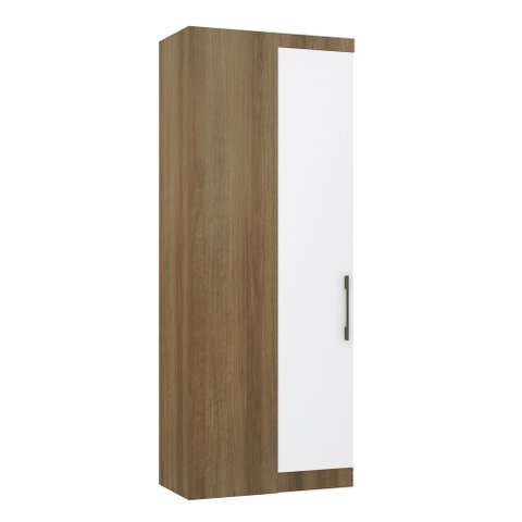 Guarda Roupa Dormitório Modulado Paris Módulo Canto Reto - Luciane 331:Avelã e Branco