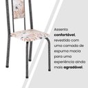 Ver imagem 4 de Cadeiras para Sala de Jantar 6 Unidades Lara Prata/Botanic Bege/Mart