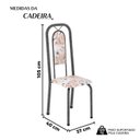 Ver imagem 3 de Cadeiras para Sala de Jantar 6 Unidades Lara Prata/Botanic Bege/Mart