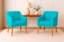 Ver imagem 2 de Kit com 2 Poltronas para Sala Moderna e Confortável Milla
