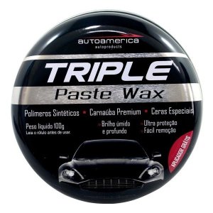 Cera Carnaúba Triple Wax 100gr Automotiva Fácil Autoamerica