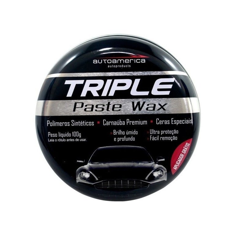 Cera Carnaúba Triple Wax 100gr Automotiva Fácil Autoamerica