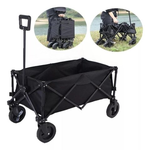 Carrinho Mao Portatil Camping Praia Dobravel 100kg Transporte Mercado Pesca Pacotes Viagem Multiuso 