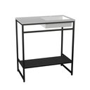 Ver imagem 1 de Gabinete Banheiro Ferro Iron Black 80x45cm Branco Fosco