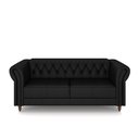 Ver imagem 7 de Conjunto de Sofá Sala de Estar Stanford Chesterfield 2 e 3 Lugares 180cm/260cm Pés Madeira Couro Pre