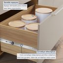 Ver mais imagens de Paneleiro 2 Portas 2 Gavetas Nesher Marquesa 100% MDF Cinza/Nature Greige