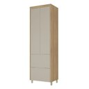 Ver imagem 3 de Paneleiro 2 Portas 2 Gavetas Nesher Marquesa 100% MDF Cinza/Nature Greige