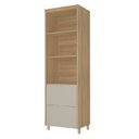 Ver imagem 5 de Paneleiro 2 Portas 2 Gavetas Nesher Marquesa 100% MDF Cinza/Nature Greige