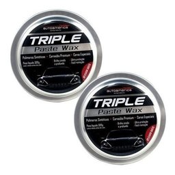 Kit 2 Cera Carnaúba Profissional Triple Wax 300gr Automotiva - 1