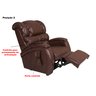 Poltrona Reclinável Imperial Motorizada Courissimo Gravidade Zero:marrom 850 - 6
