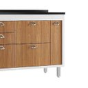 Ver imagem 4 de Gabinete de Cozinha 114cm 2 Portas 3 Gaveta Armário 100% MDF:Branco/Freijó