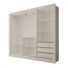 Guarda-roupa Casal Sophia 3 Portas 3 Gavetas com Espelho - Panorama Móveis - 5