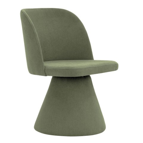 Cadeira de Jantar Liz Base Fixa Linho Verde - Nexta Casa