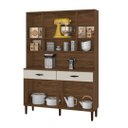 Ver imagem 3 de Armário de Cozinha Compacta 8 Portas 2 Gavetas Golden - Nogueira/off White