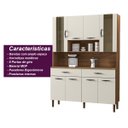 Ver imagem 6 de Armário de Cozinha Compacta 8 Portas 2 Gavetas Golden - Nogueira/off White
