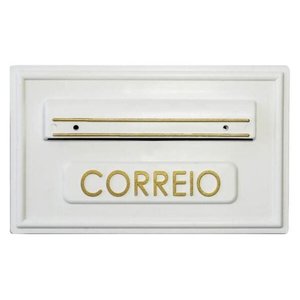 Caixa de Correio modelo Moderna 5 PVC Branca - Real - Ficone Reis