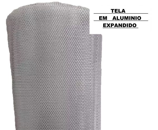 Tela Anti Insetos 50cm x 50cm em Alumínio Expandido ( não desfia) para Ralos - Ficone & Reis