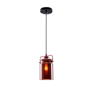 Lustre Pendente Direcionável em Vidro Haz Estilo Retrô Moderno 1 Lâmpada E27 Startec:Cobre/110V/220V