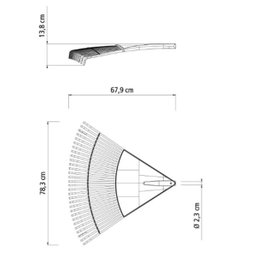 Vassoura Plástica de Jardim (30 Dentes) sem Cabo Tramontina - 2