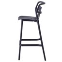 Ver imagem 4 de Kit 4 Banquetas Altas Empilhável Enjoy Rivatti 105 Cm (altura) em Pp Cor Preto com Proteção Uv