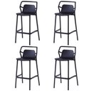 Ver imagem 1 de Kit 4 Banquetas Altas Empilhável Enjoy Rivatti 105 Cm (altura) em Pp Cor Preto com Proteção Uv