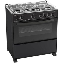 Fogão 6 Bocas Esmaltec Caribe - Preto - 1