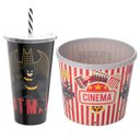 Ver imagem 1 de Kit Cinema Balde de Pipoca + Copo com Canudo Batman 700ml