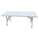 Ver imagem 1 de Mesa Dobrável Importway para Camping Vira Maleta 180 x 74.5 cm Branco