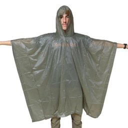 Poncho Impermeável Echolife Riviera Verde Oliva PVC com Capuz - 1