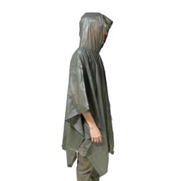 Poncho Impermeável Echolife Riviera Verde Oliva PVC com Capuz - 3