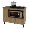 Balcão Cozinha Cooktop 5 Bocas com 2 Portas e Nicho para Forno ou Forno Micro-ondas - 5