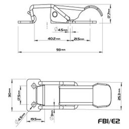 Fecho Trava Pressão Grampo Rápido Fb1/e2 Zincado 10 Und - 3